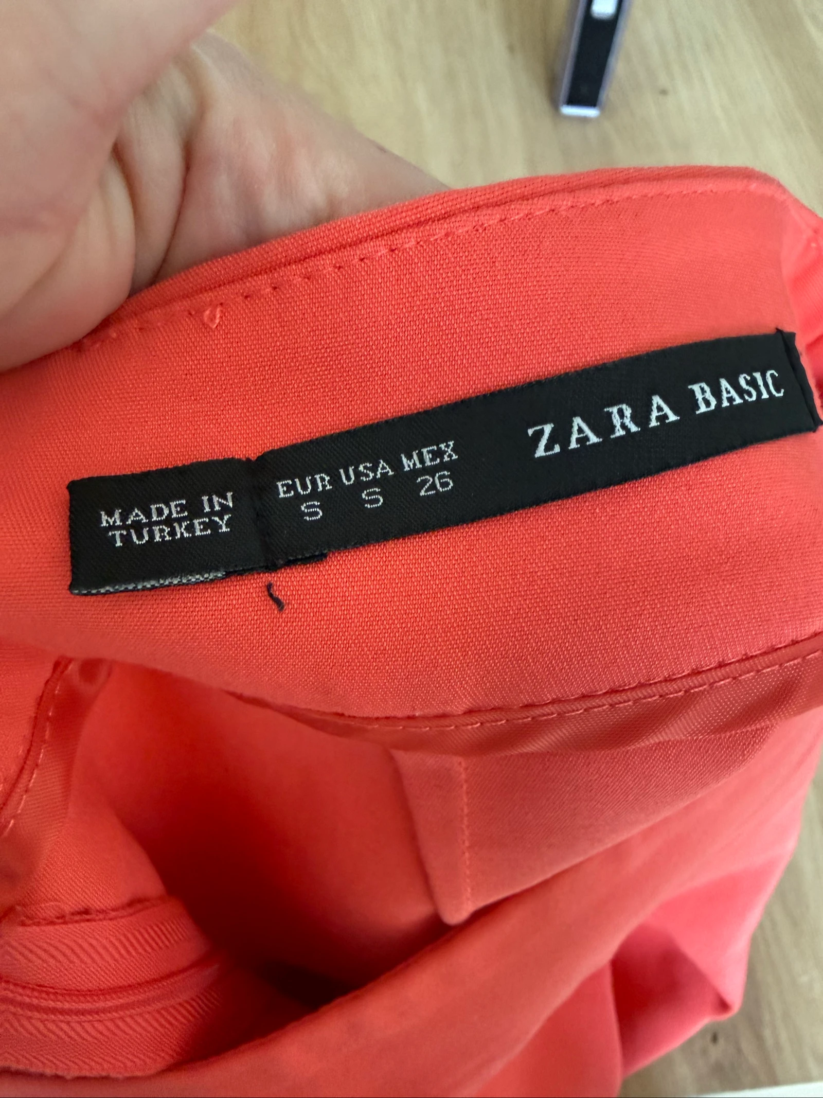 Zara coral mini skirt size 36 S – photo 7